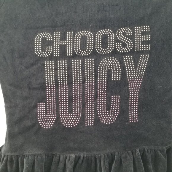 JUICY COUTURE TRACKSUIT  Rhinestones Black  VELOUR SIZE 8/10 - Picture 10 of 16